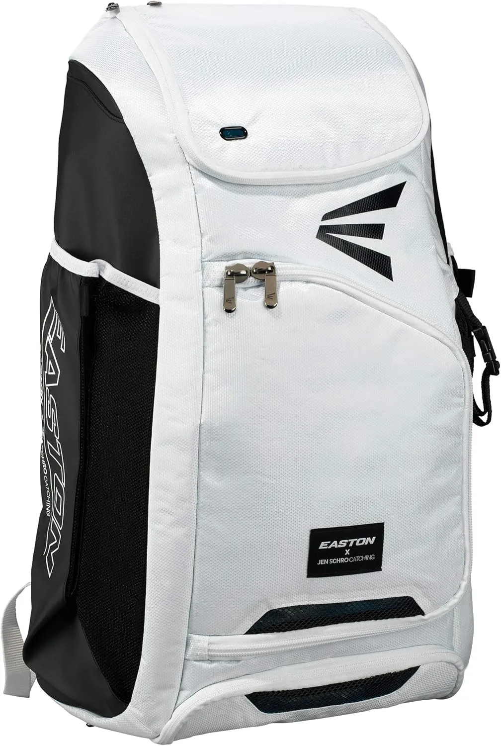 Easton | JEN SCHRO Catcher's Backpack | Fastpitch Softball Equipment Bag | White