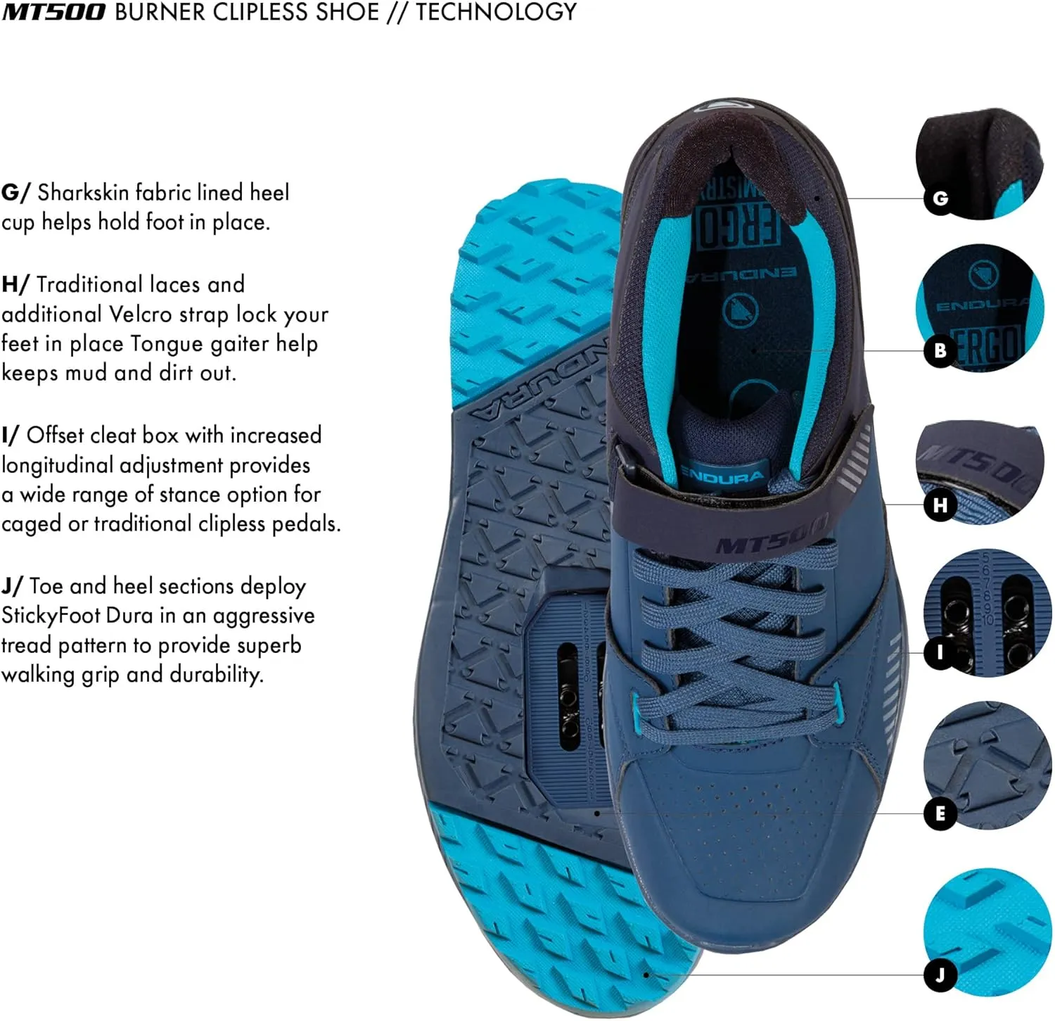 Endura Unisex-Adult MT500 Burner Mountain Cycling Shoe