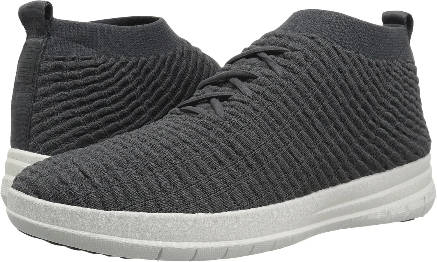 FitFlop Men's Uberknit Slip-on High Top Sneaker in Waffle Knit, 4 us