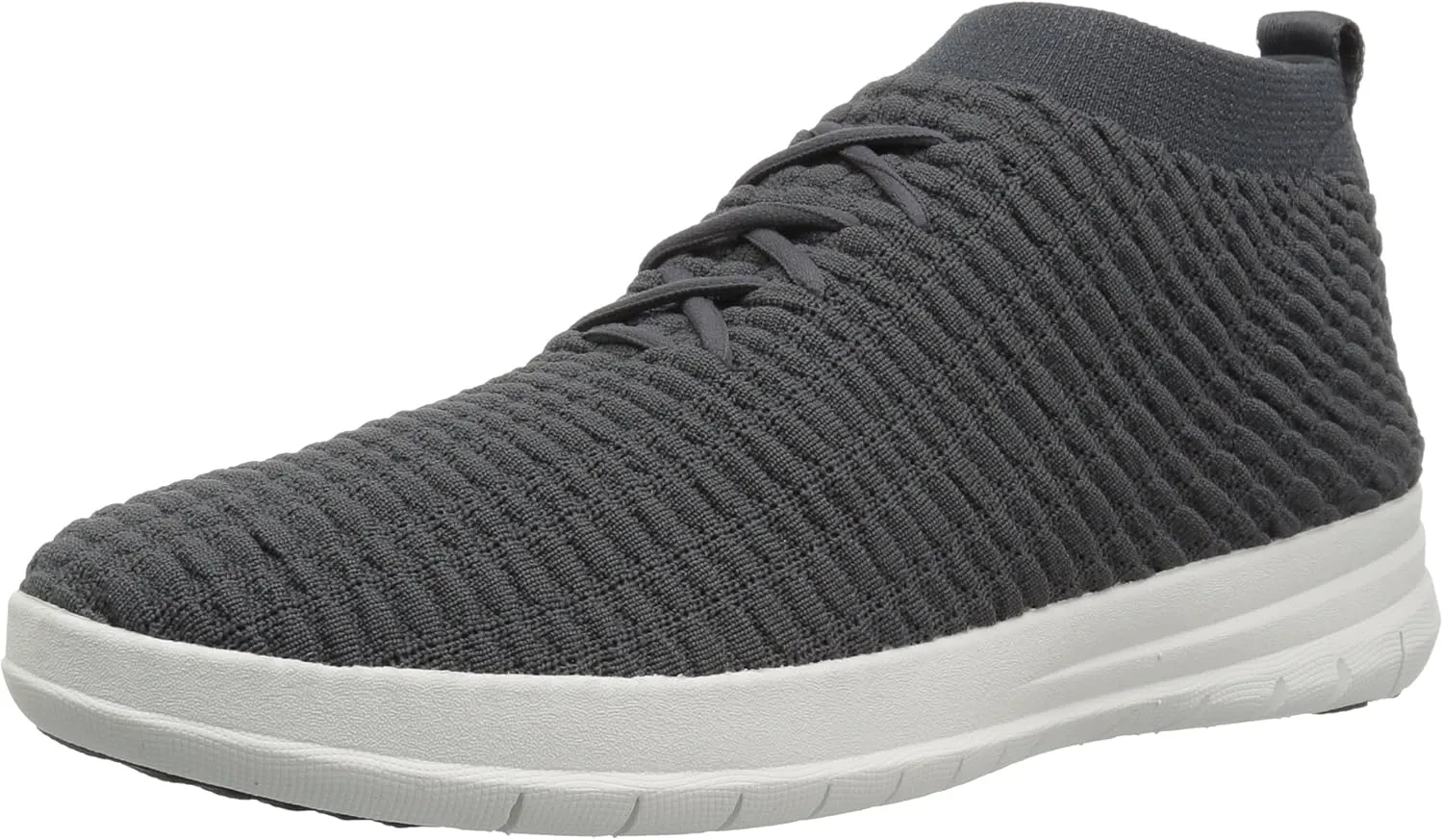 FitFlop Men's Uberknit Slip-on High Top Sneaker in Waffle Knit, 4 us