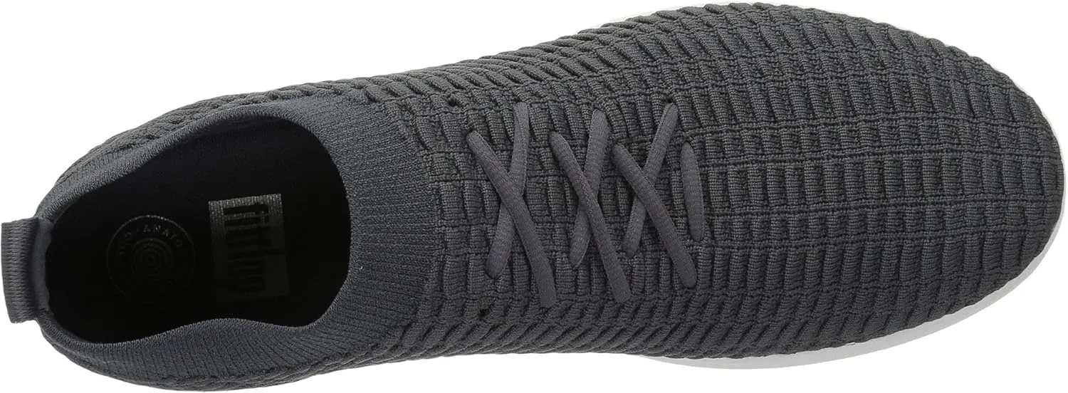 FitFlop Men's Uberknit Slip-on High Top Sneaker in Waffle Knit, 4 us