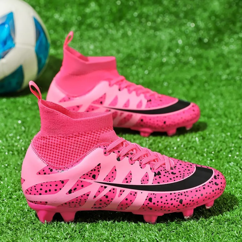 GEXECEUSS Men's Lightweight Football Cleats for Training: Boys High-Top Soccer Boots for Outdoor - Youth Professional Futsal Shoes