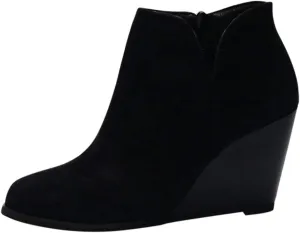 Gibobby Ankle Booties for Women Low Heel,Womens Ankle Boots Pointed Toe Faux Stacked Chunky Heels Tassels Side Zipper Booties