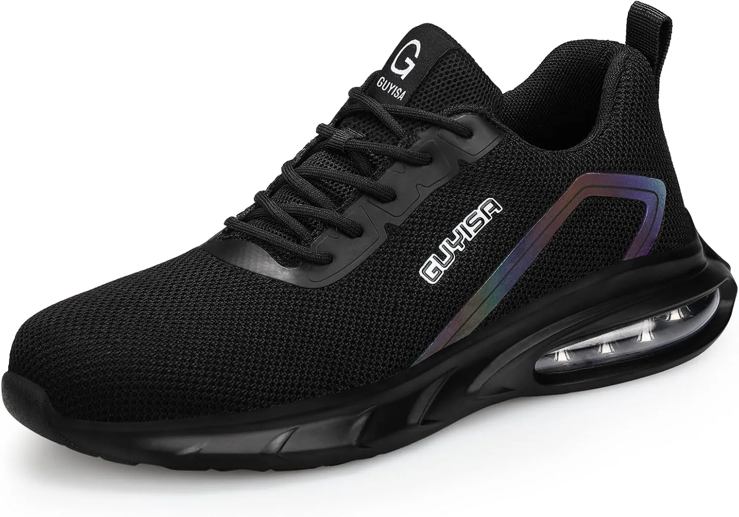 GLANOUDUN Steel Toe Shoes for Men Black Work Shoes Lightweight Safety Shoe for Men Indestructible Steel Toe Sneakers Industrial Construction Shoe Men's Work & Safety Footwear