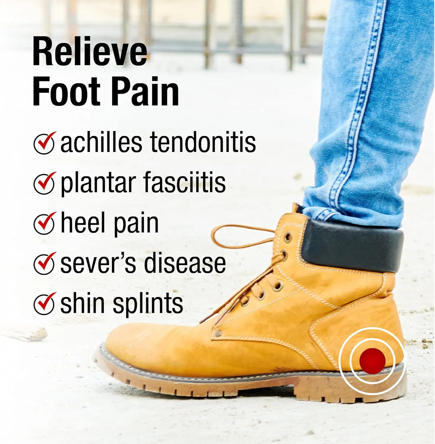 Heel Cups Alternative for Plantar Fasciitis by Heel Defender, Achilles Tendonitis Relief, Comfortable Shoe Inserts for Women & Children Designed by Leading Podiatrist to Relieve Foot Pain, Large
