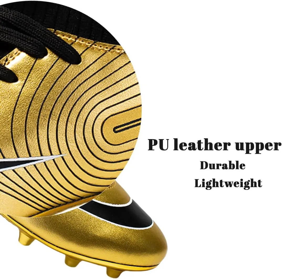 HESBITEUL Soccer Cleats Firm Ground: Lightweight FG Football Shoes