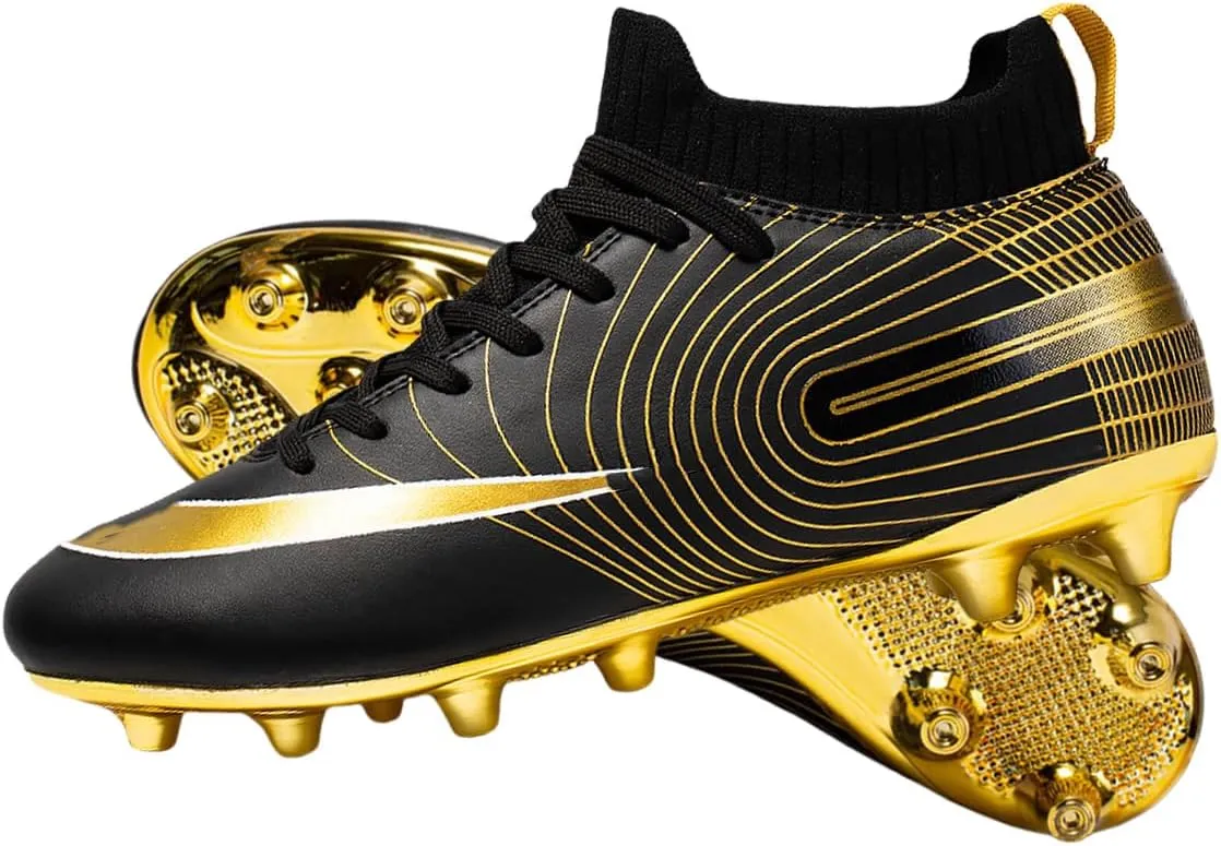 HESBITEUL Soccer Cleats Firm Ground: Lightweight FG Football Shoes