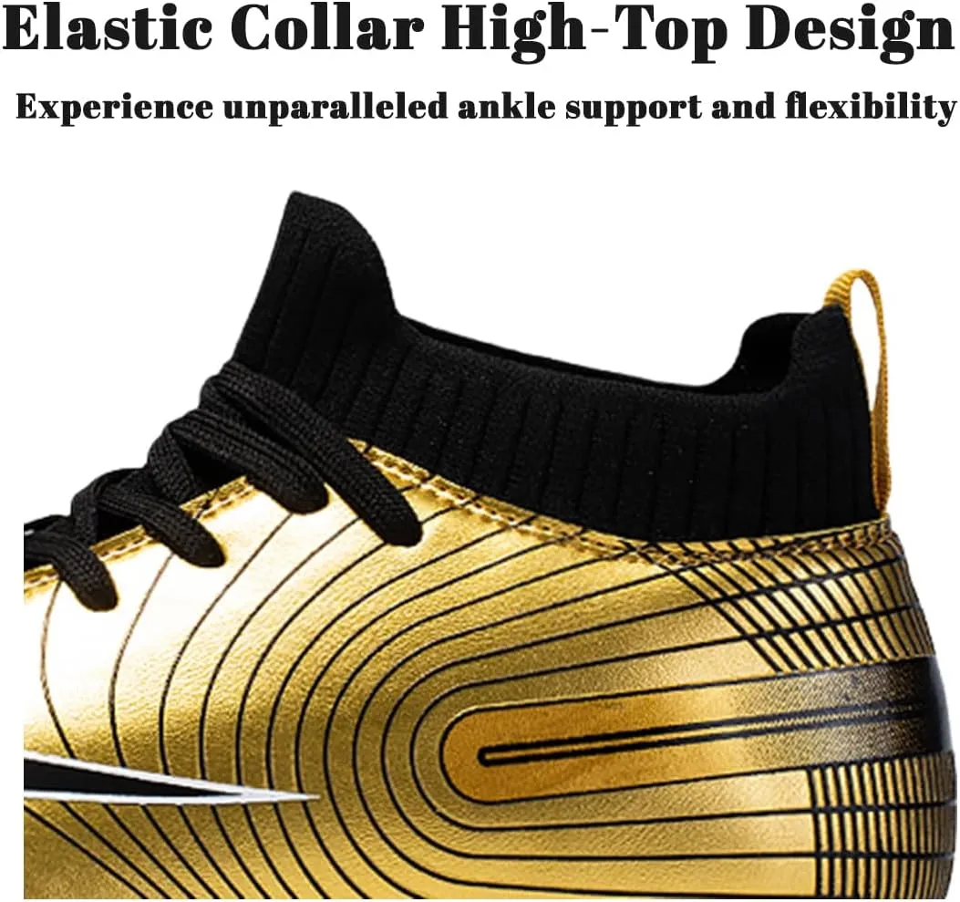 HESBITEUL Soccer Cleats Firm Ground: Lightweight FG Football Shoes