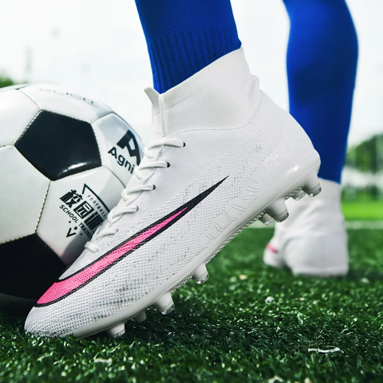 HESBITEUL Soccer Cleats Professional AG Spikes Athletic Football Training
