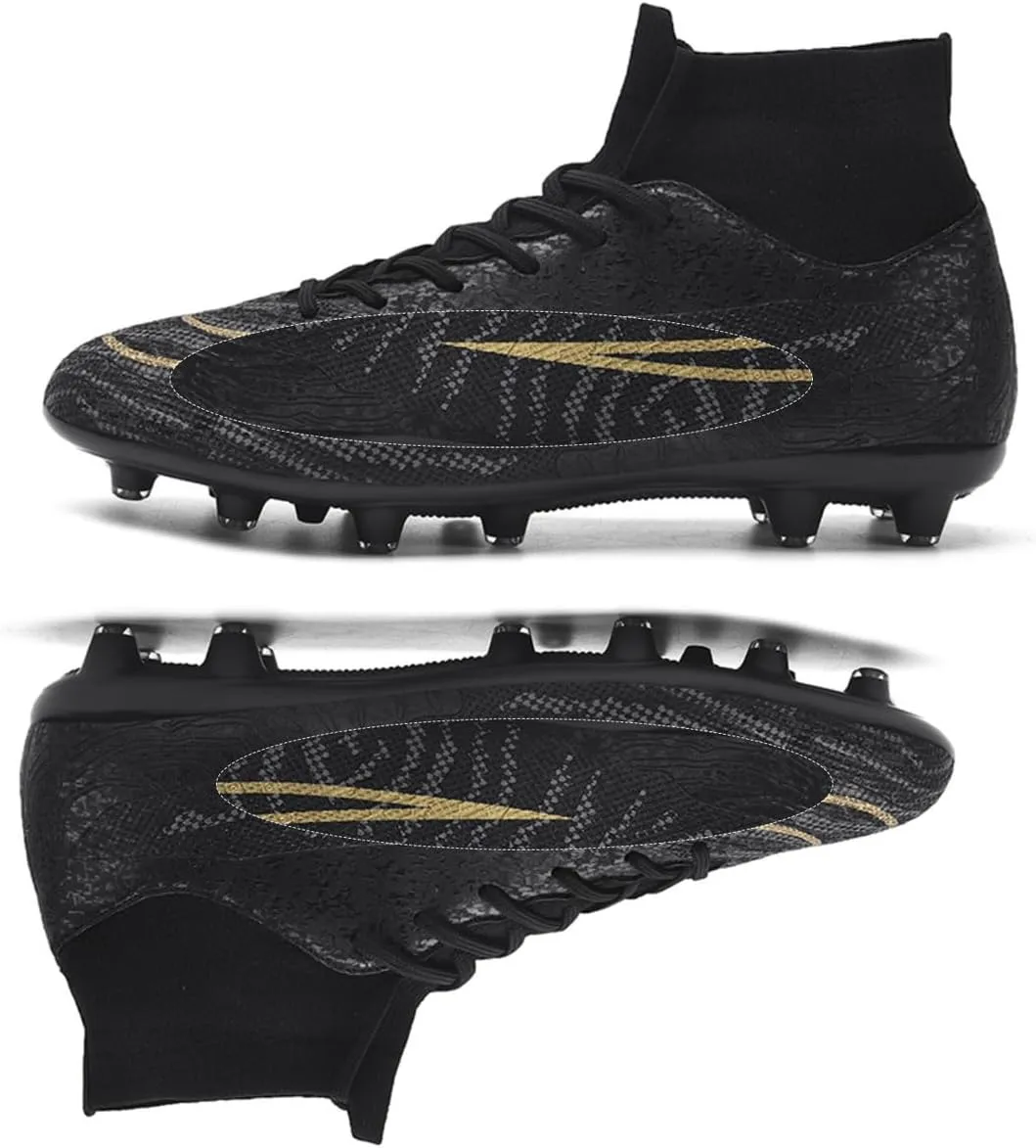 HESBITEUL Soccer Cleats Professional AG Spikes Athletic Football Training