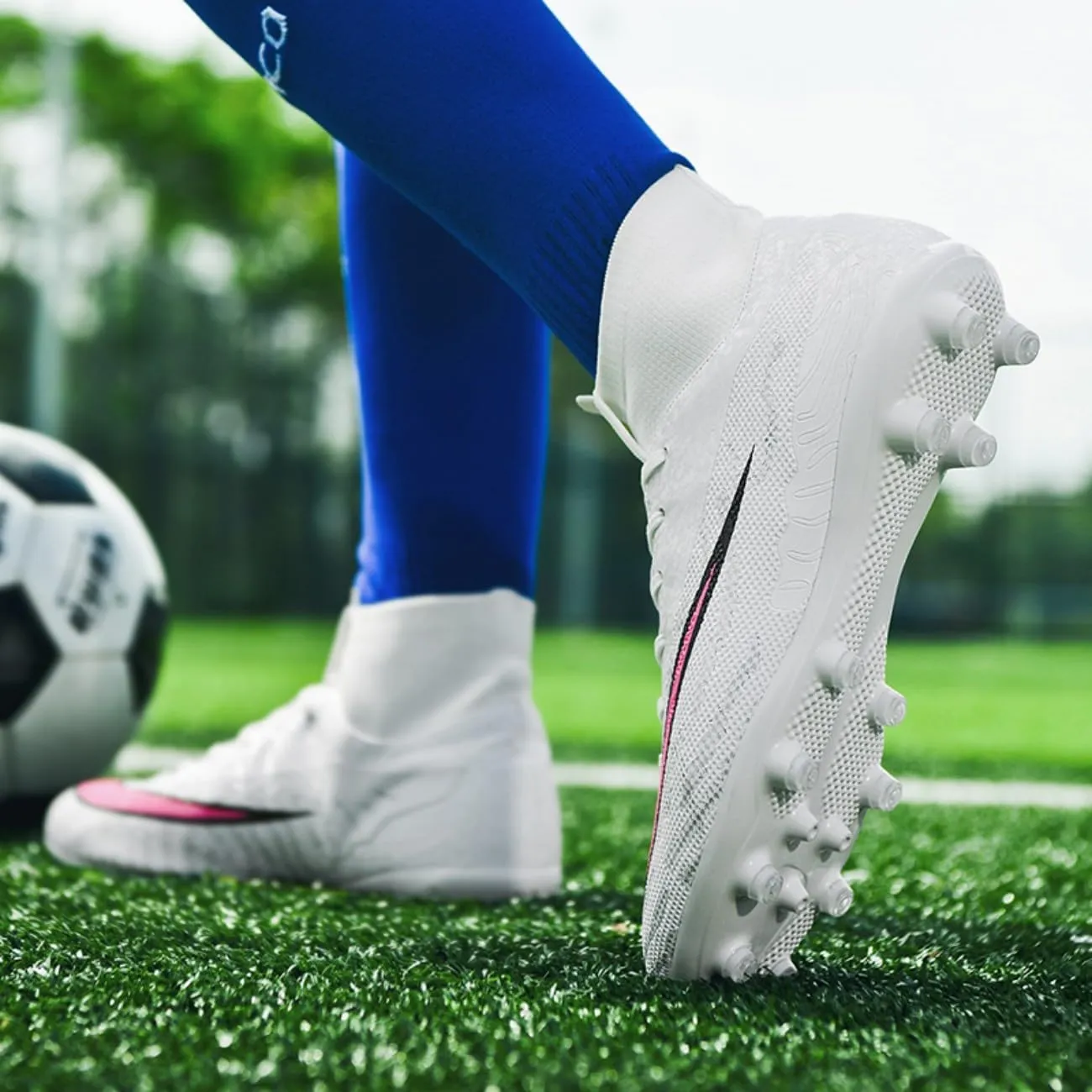 HESBITEUL Soccer Cleats Professional AG Spikes Athletic Football Training