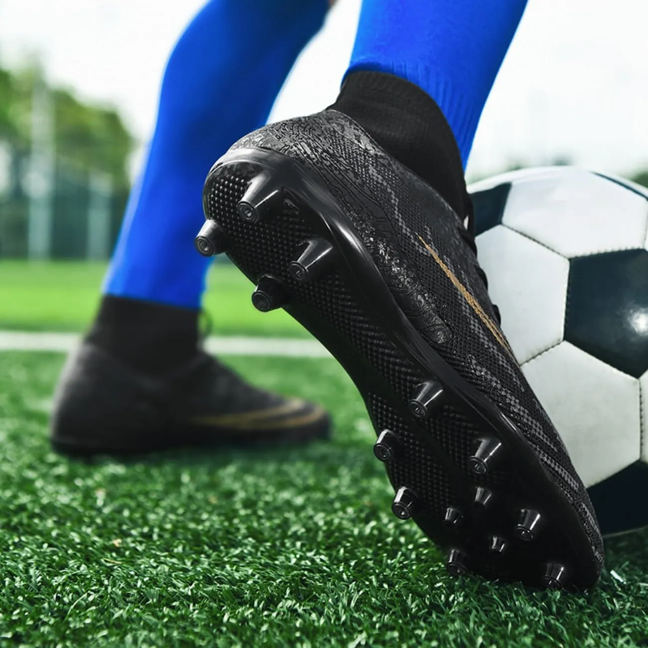HESBITEUL Soccer Cleats Professional AG Spikes Athletic Football Training