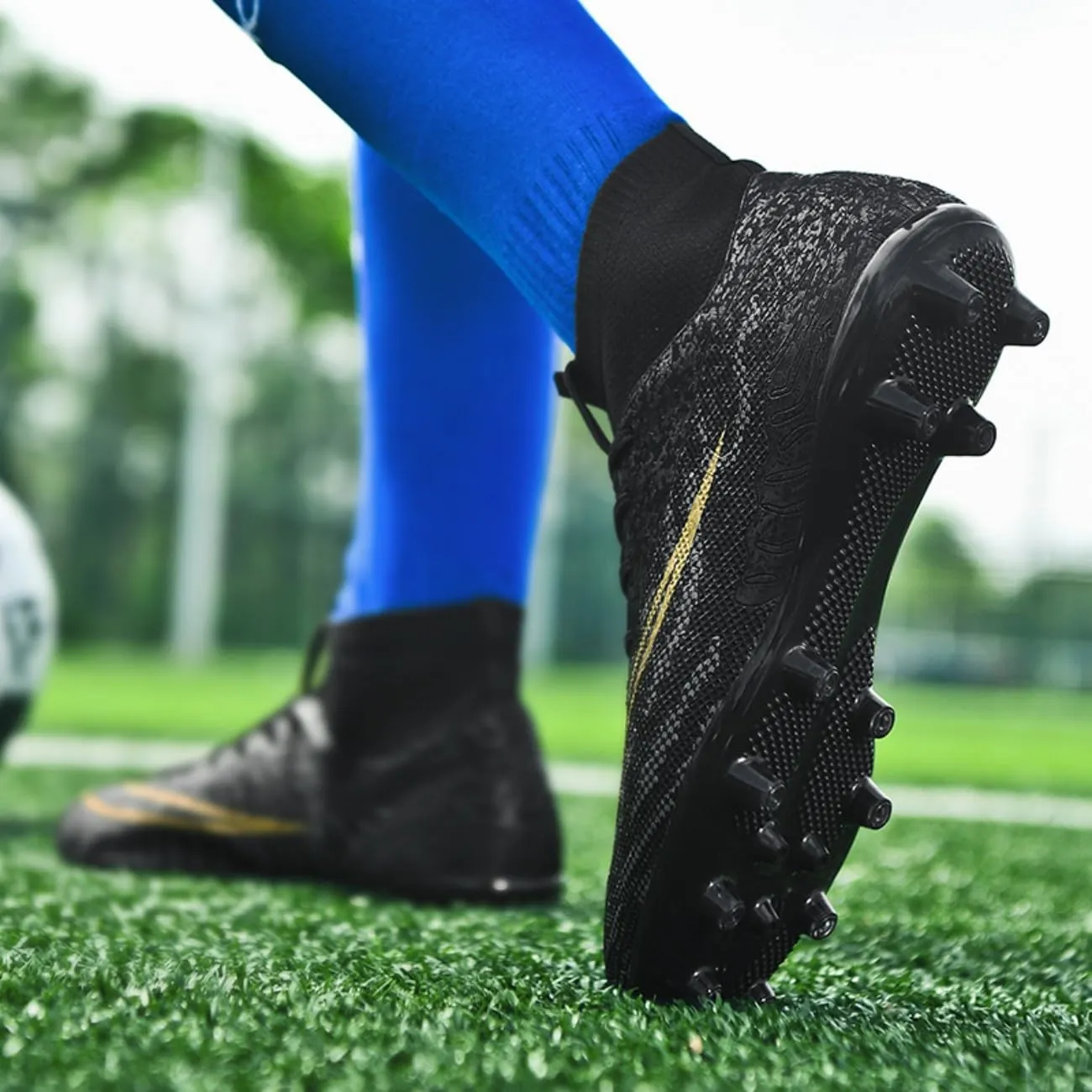HESBITEUL Soccer Cleats Professional AG Spikes Athletic Football Training