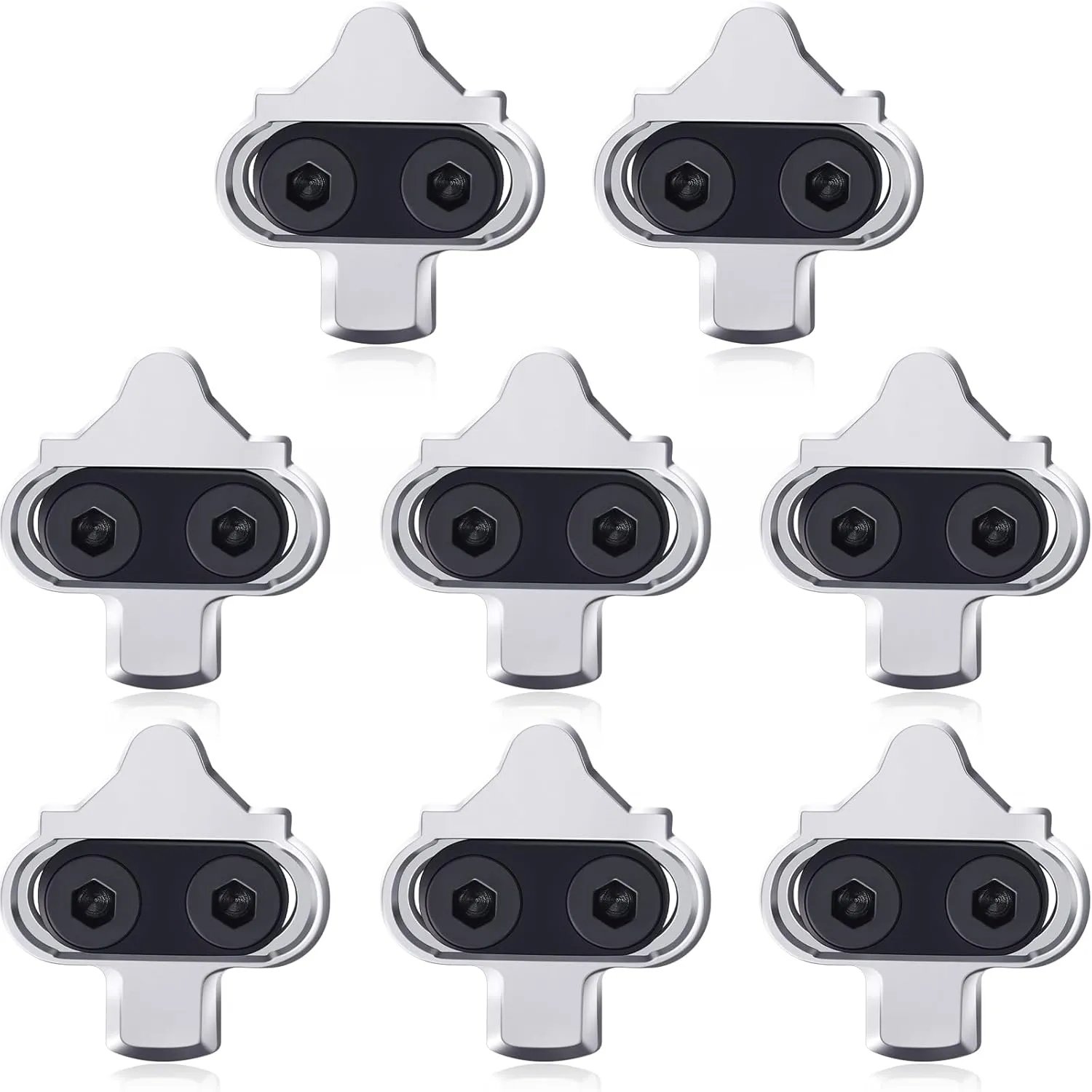 Hicarer 4 Sets Bike Cleats Compatible with Shimano SPD, Cleat Set for Indoor Cycling and Outdoor Biking Shoes Cycling Cleats Bike Clips for Men Women Mountain Biking