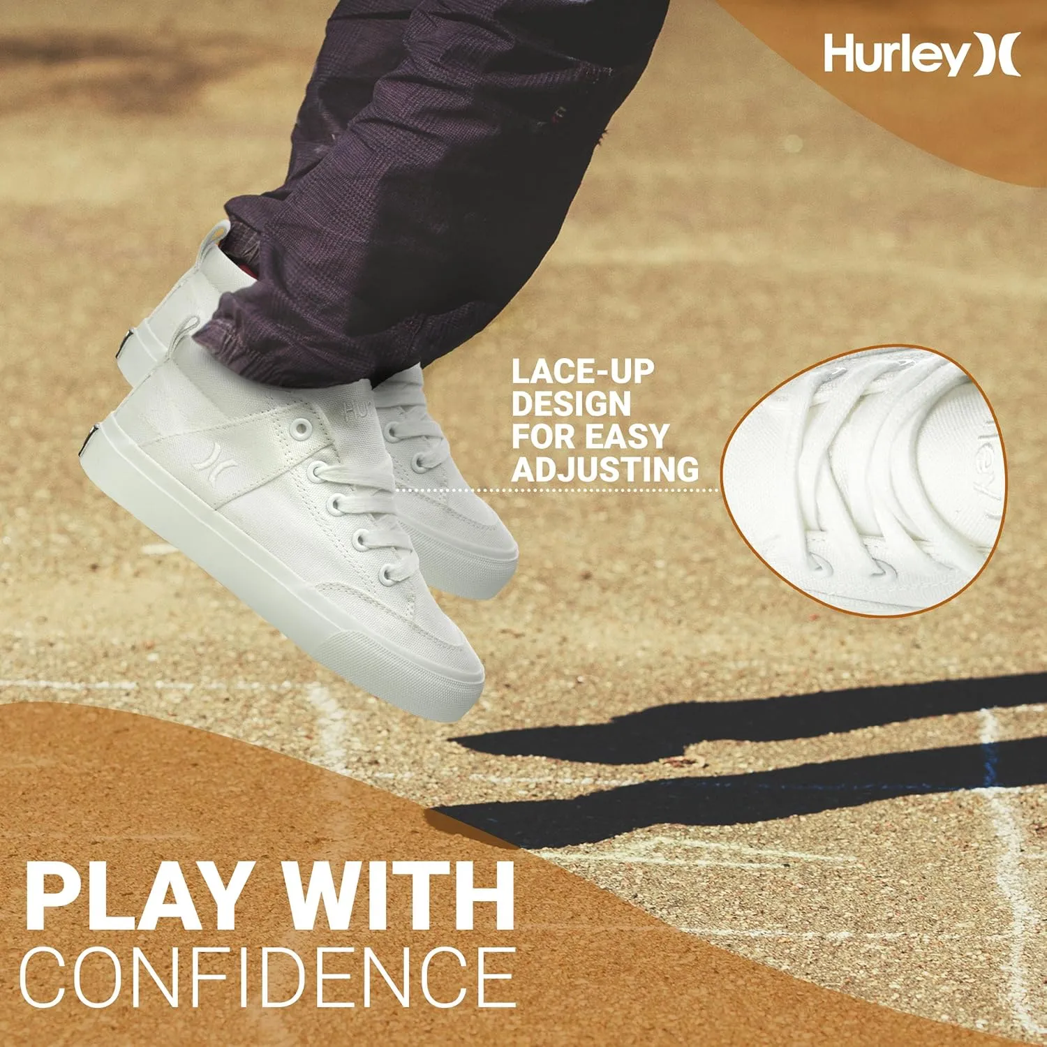 Hurley Roddy Kids High Top Skateboard Sneakers, Sports Shoes for Boys and Girls