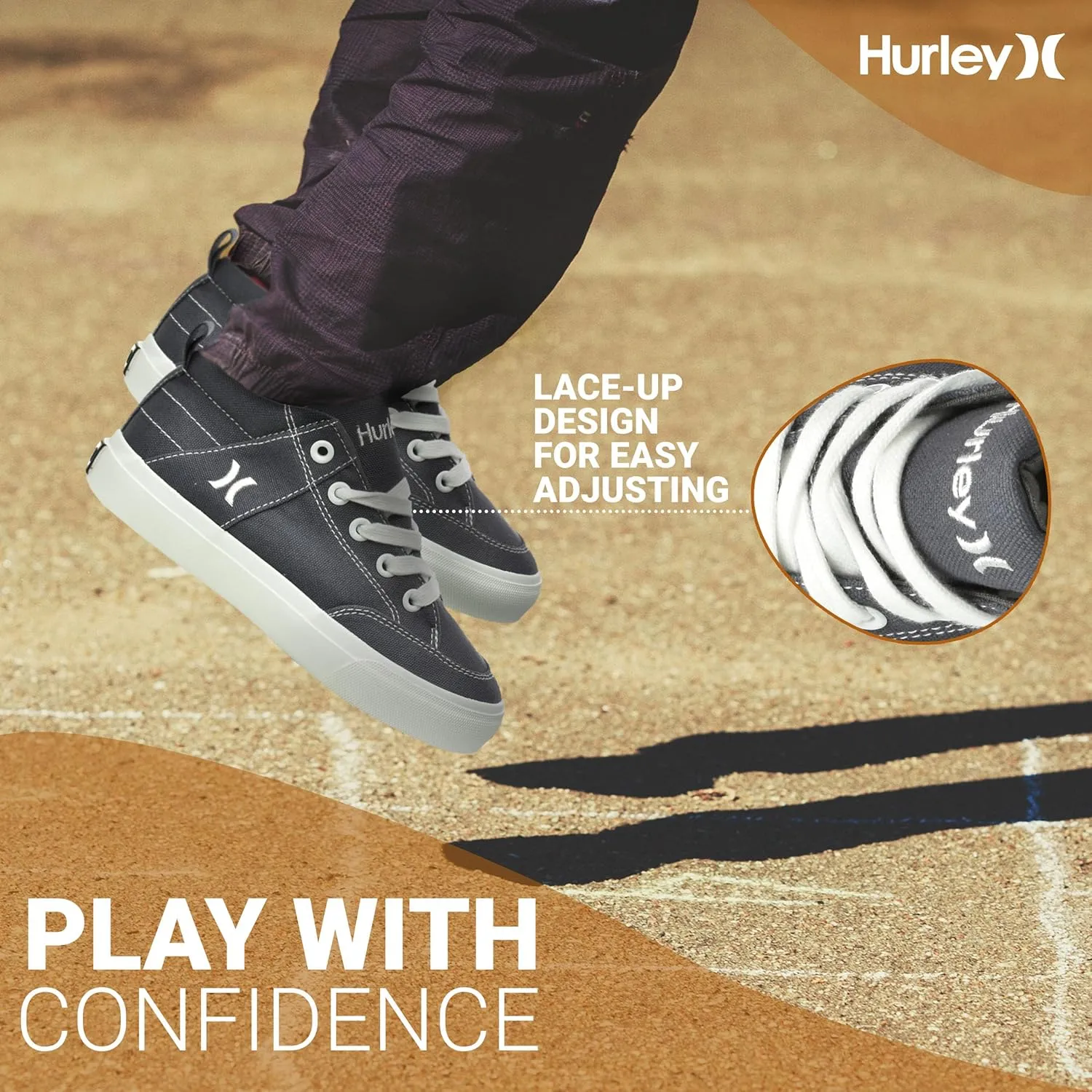 Hurley Roddy Kids High Top Skateboard Sneakers, Sports Shoes for Boys and Girls