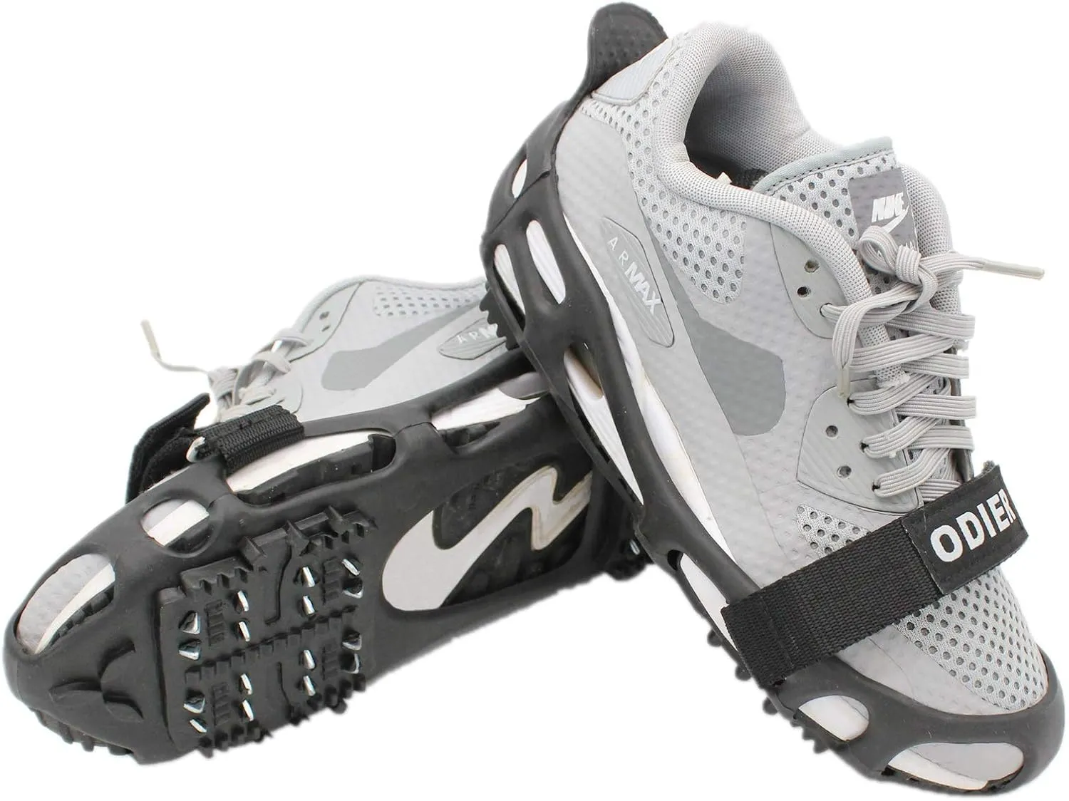 Ice Cleats Grippers for Shoes and Boots 24 Teeth Crampons 10 Teeth Tiny Spikes Ice Cleats for Walk on Ice Snow and Freezing Mud