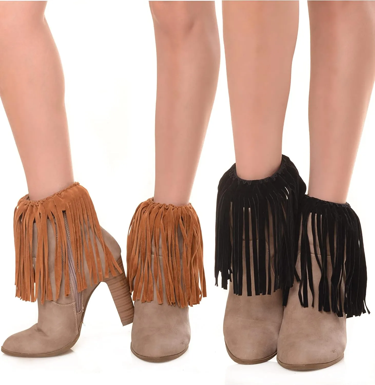 ICONOFLASH Women's Vegan Suede Boot Cuffs