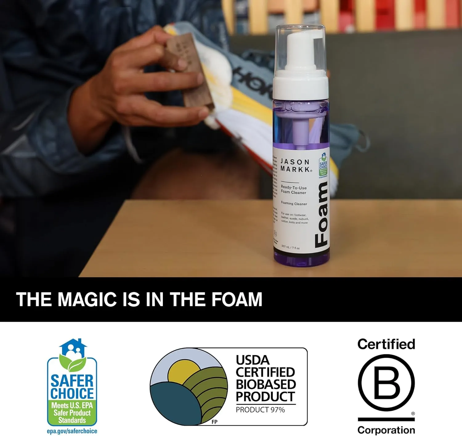 Jason Markk Shoe & Sneaker Care, Shoe Cleaner, Cleans & Conditions Footwear