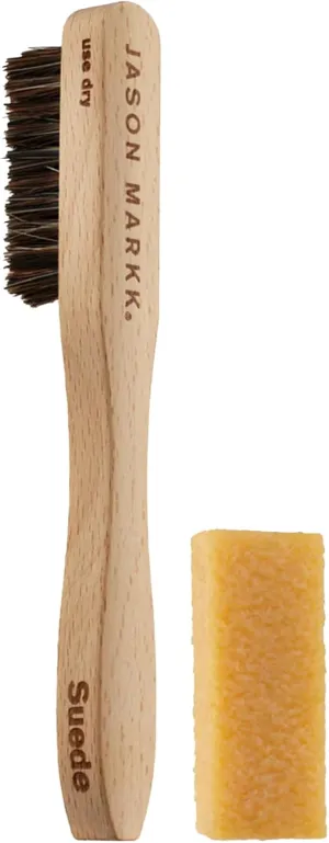 Jason Markk Suede Cleaning Kit, Shoe Cleaner, 2-Piece Set, Brush & Stain Eraser, Sneaker Care, Ideal for Footwear, Safe for Leather, Suede, Nubuck, Cotton, Knits
