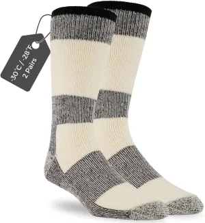 J.B. Field's Icelandic -30 Below XLR Merino Wool Thermal Winter Socks for Hiking, Trekking & Outdoor Activity, 2 Pairs