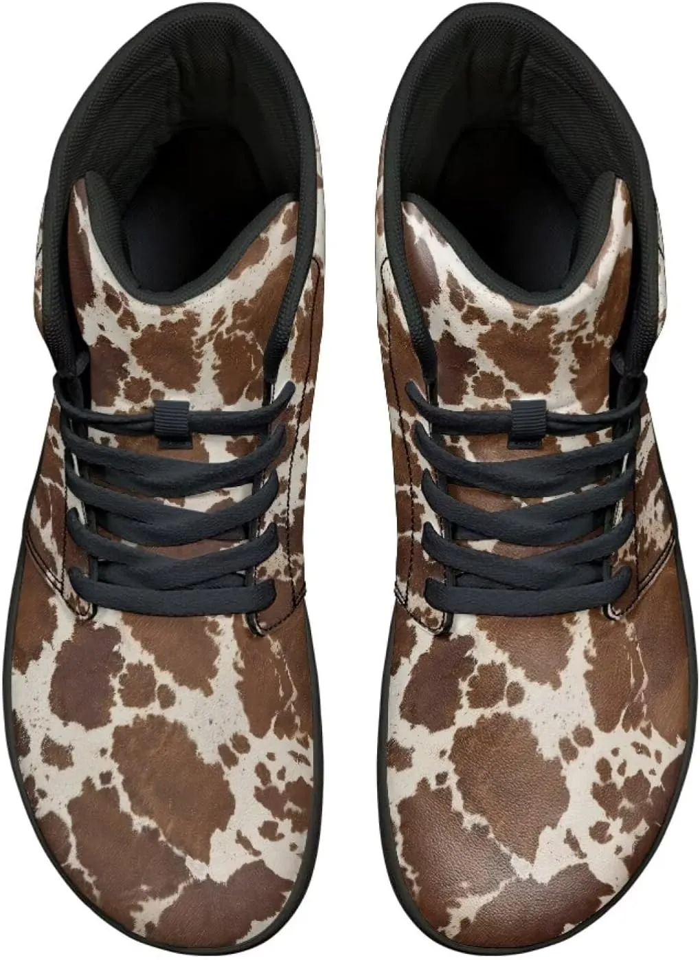 Jeiento Animal Print Barefoot High Top Sneaker Tennis Shoes Comfort Sports Fitness Running Shoes for Men