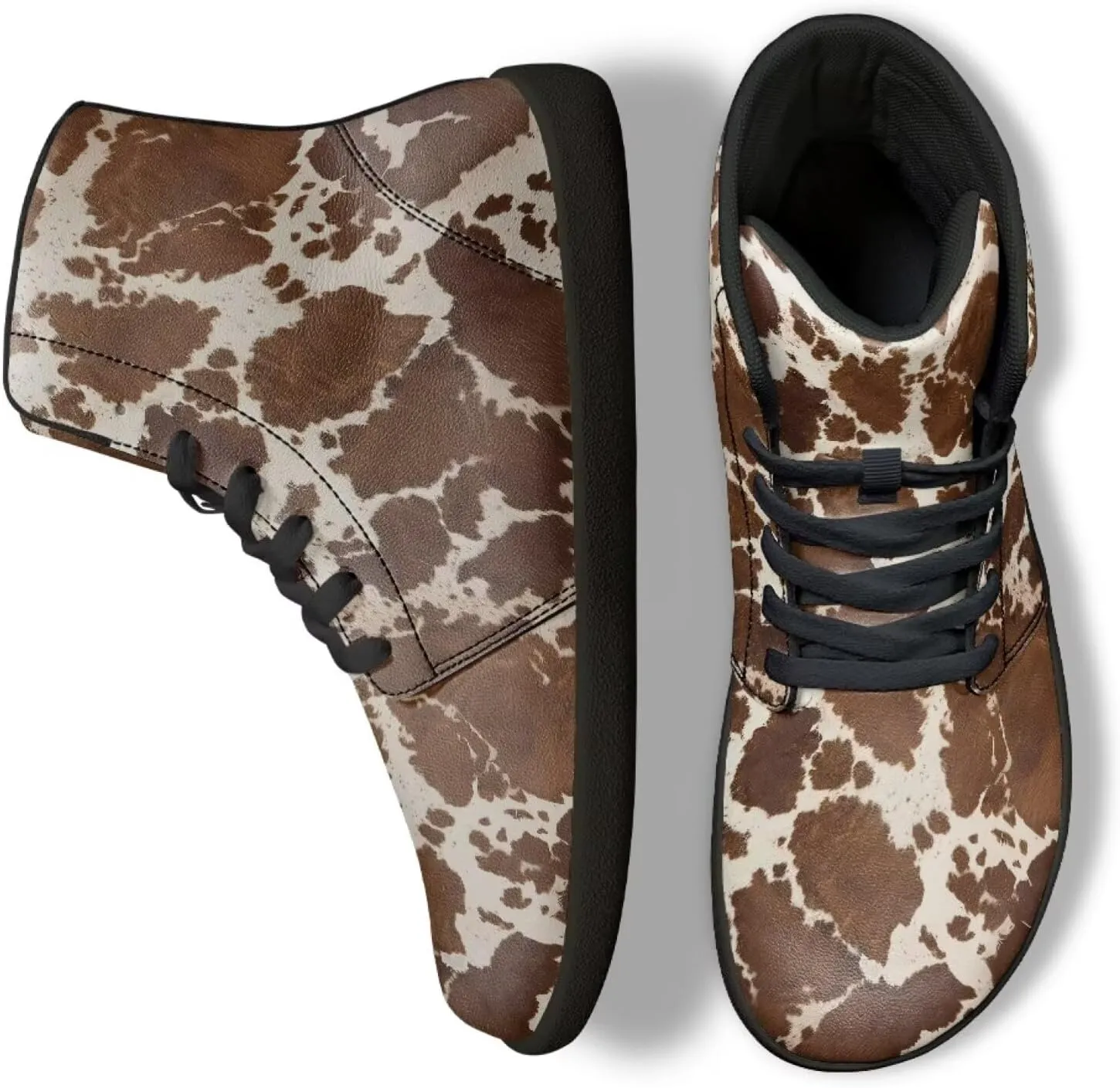 Jeiento Animal Print Barefoot High Top Sneaker Tennis Shoes Comfort Sports Fitness Running Shoes for Men