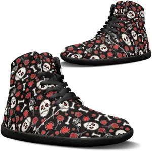 Jeiento Mens Sugar Skull Barefoot Shoes Zero Drop Sole Trail Running Sneakers Wide Toe Box