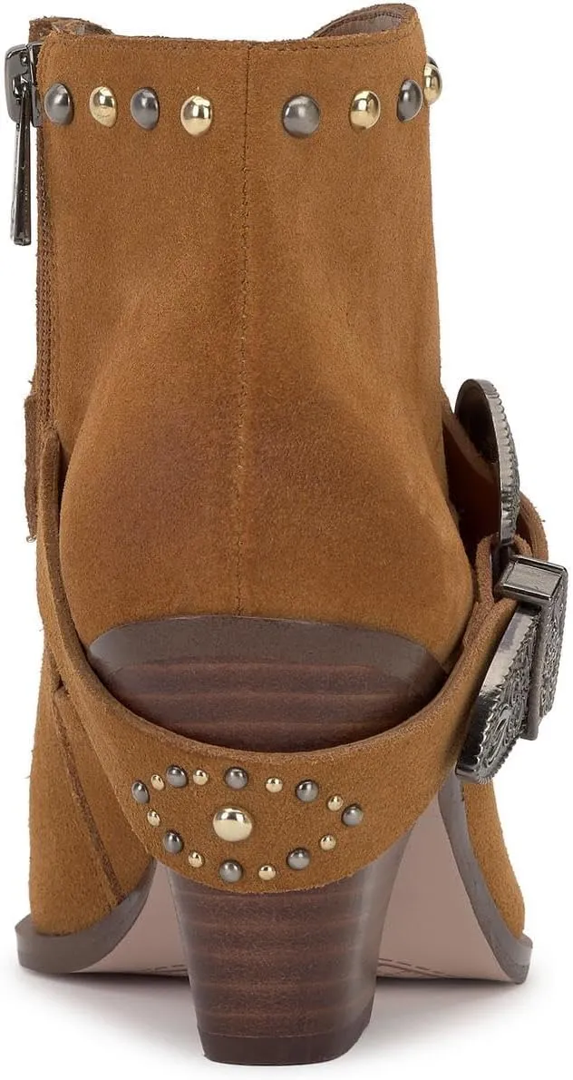 Jessica Simpson Womens Pivvy Suede Studded Cowboy, Western Boots