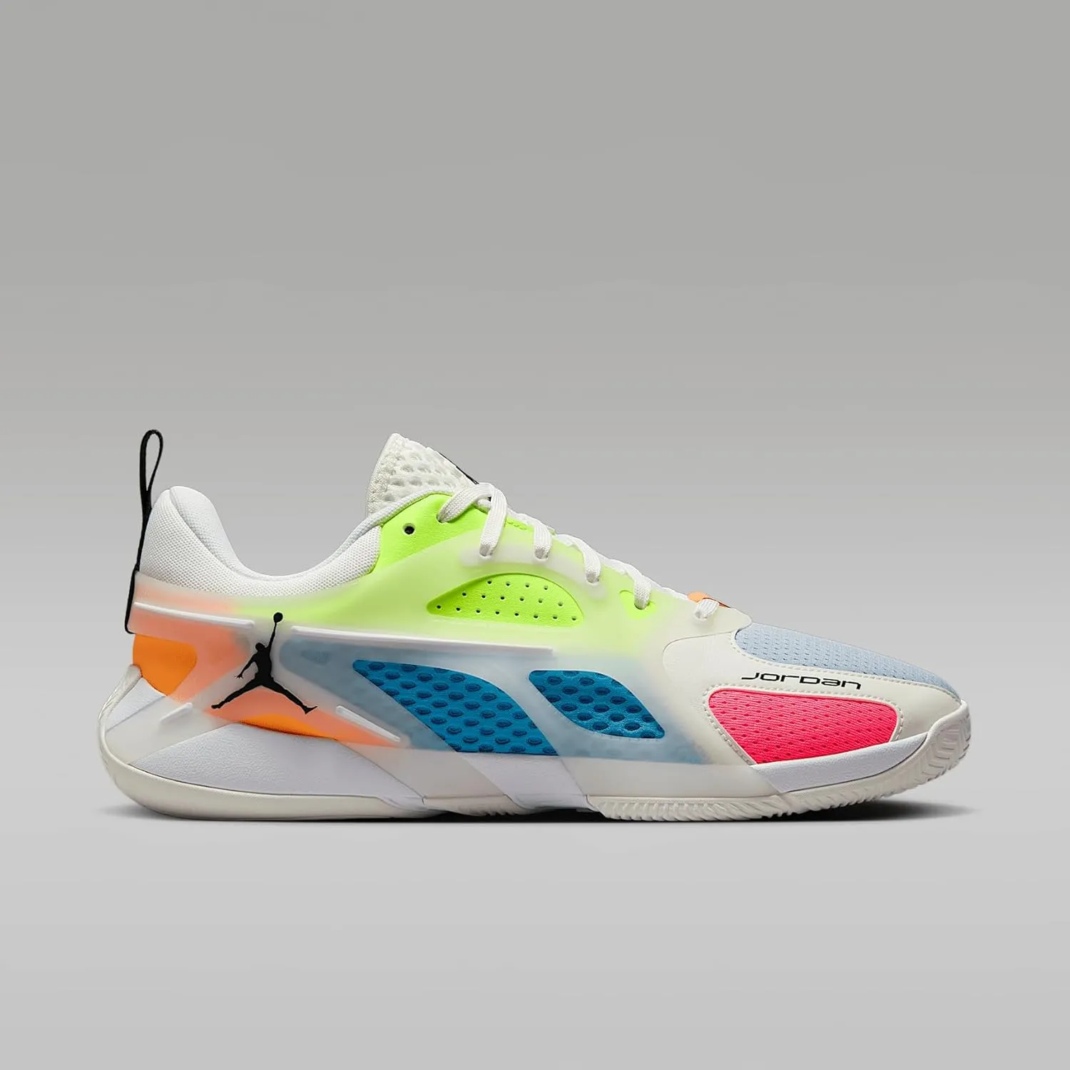 Jordan Heir Series Basketball Shoes (FQ3858-100, Sail/Dark Powder Blue/Volt/Black)