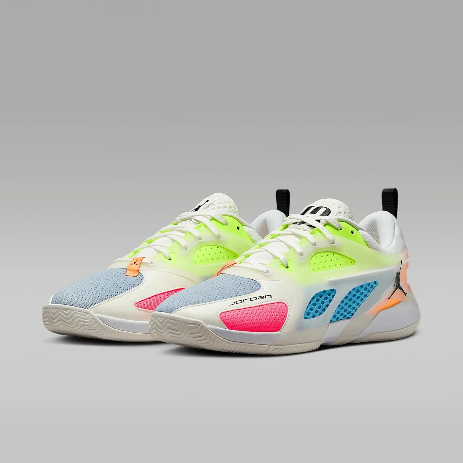 Jordan Heir Series Basketball Shoes (FQ3858-100, Sail/Dark Powder Blue/Volt/Black)