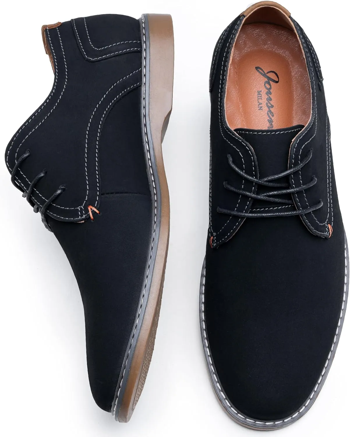 Jousen Men's Casual Dress Shoes Suede Business Classic Dress Shoes for Men