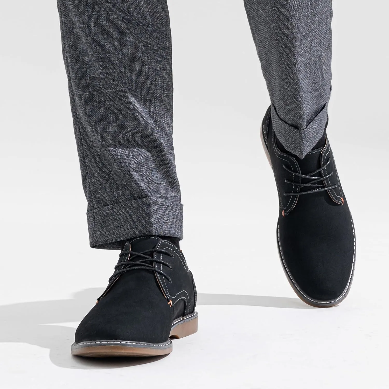Jousen Men's Casual Dress Shoes Suede Business Classic Dress Shoes for Men