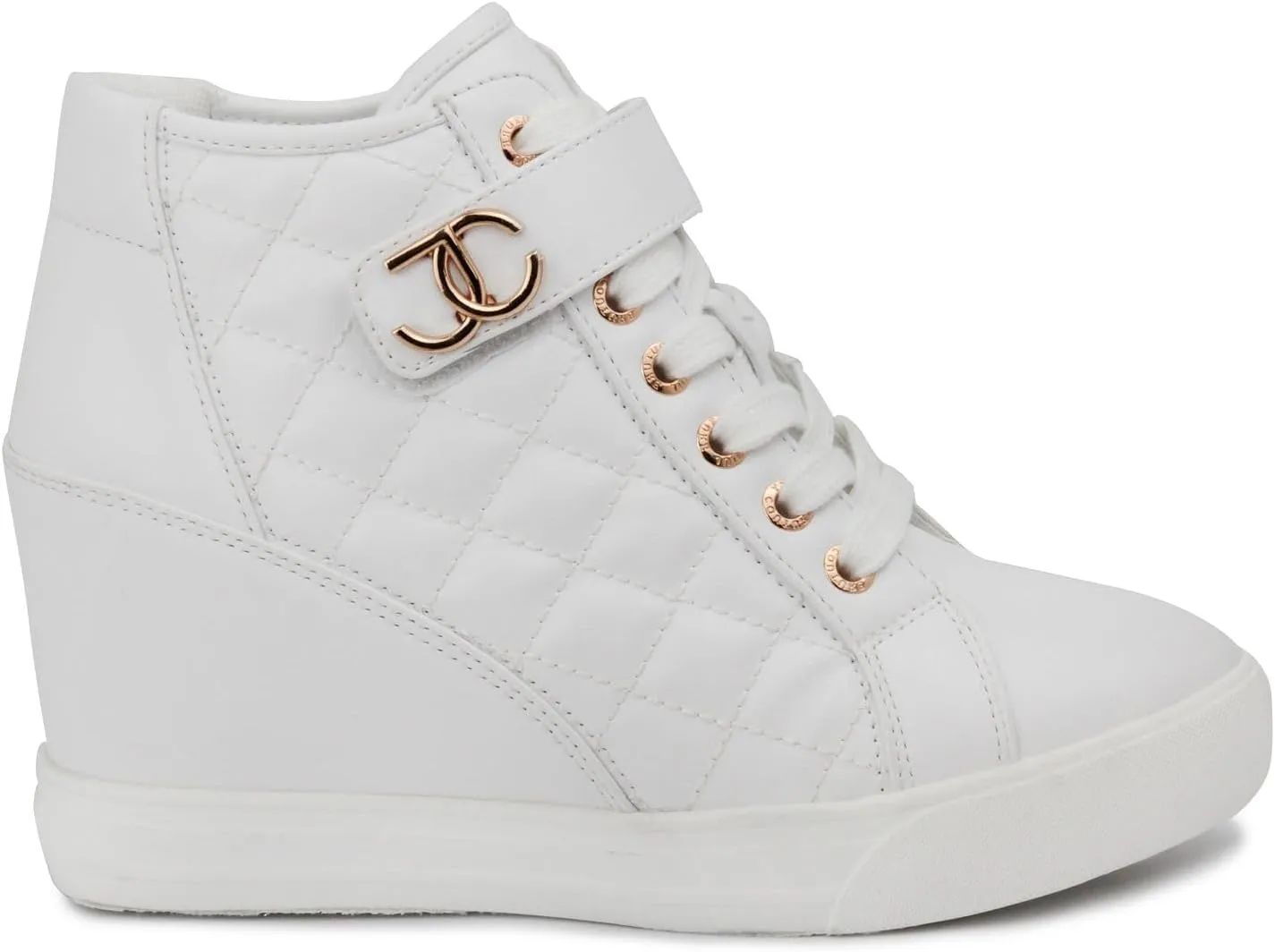 Juicy Couture Women's Platform Wedge Sneakers High-Top Shoes-Journey