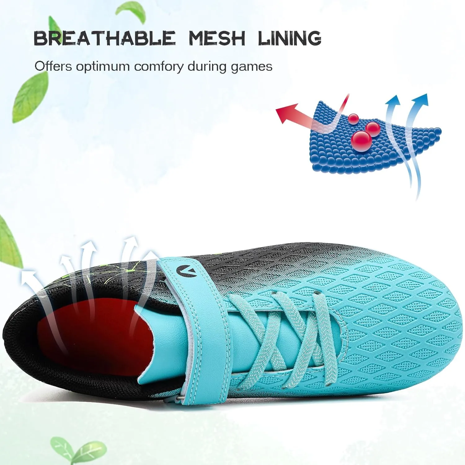 Kids Soccer Cleats Boys Girls Firm Ground Soccer FG/AG Soccer Athletic Outdoor Football Shoes Youth Turf Soccer Cleat Soccer Shoes for Little/Big Kid