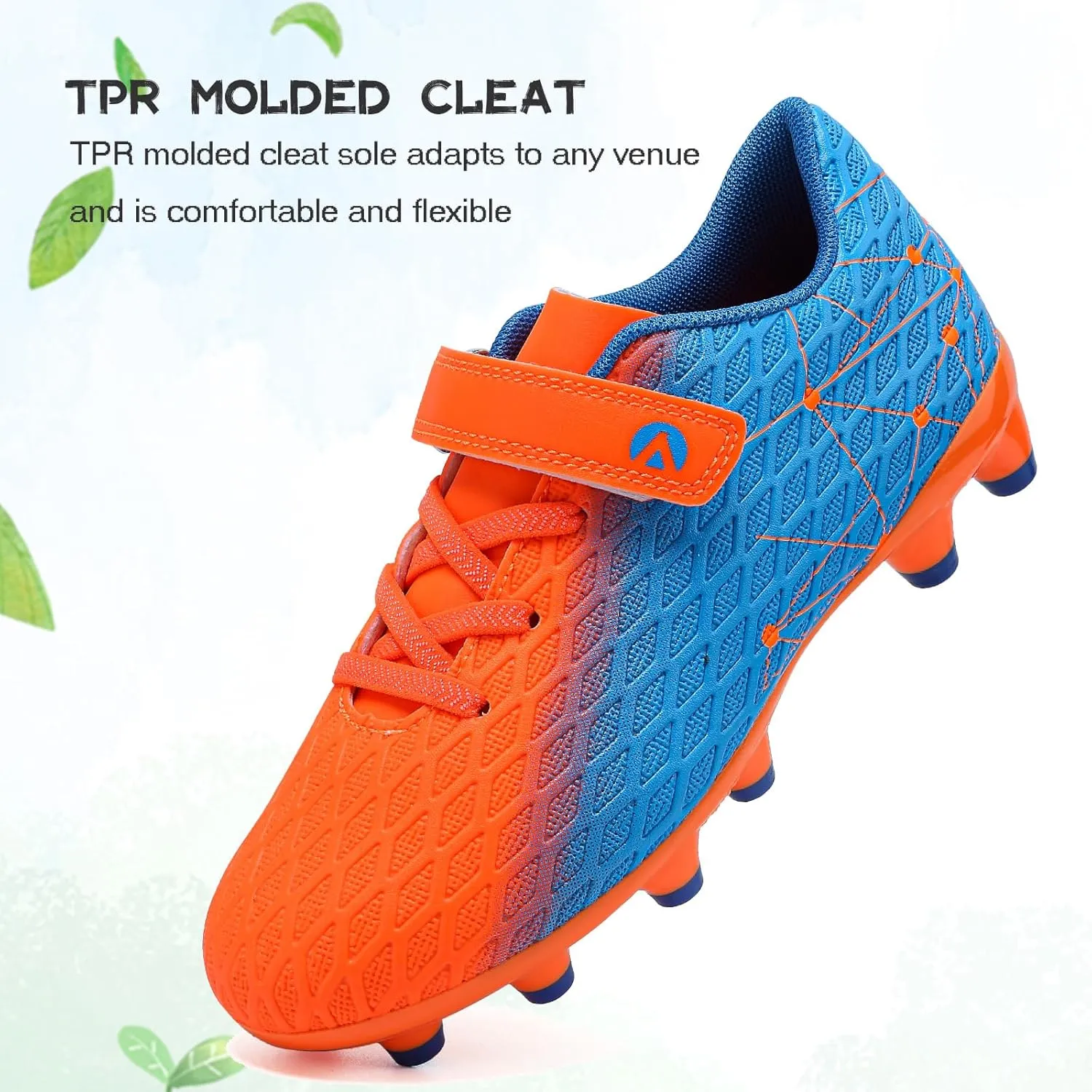 Kids Soccer Cleats Boys Girls Firm Ground Soccer FG/AG Soccer Athletic Outdoor Football Shoes Youth Turf Soccer Cleat Soccer Shoes for Little/Big Kid
