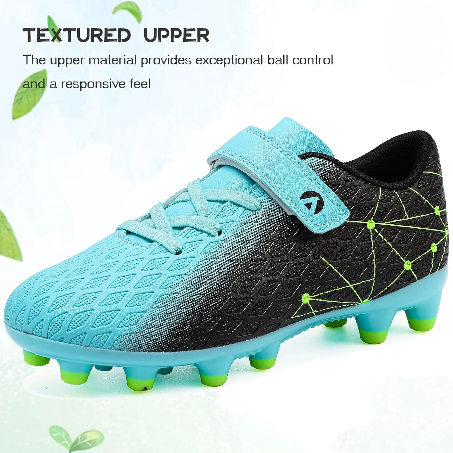 Kids Soccer Cleats Boys Girls Firm Ground Soccer FG/AG Soccer Athletic Outdoor Football Shoes Youth Turf Soccer Cleat Soccer Shoes for Little/Big Kid