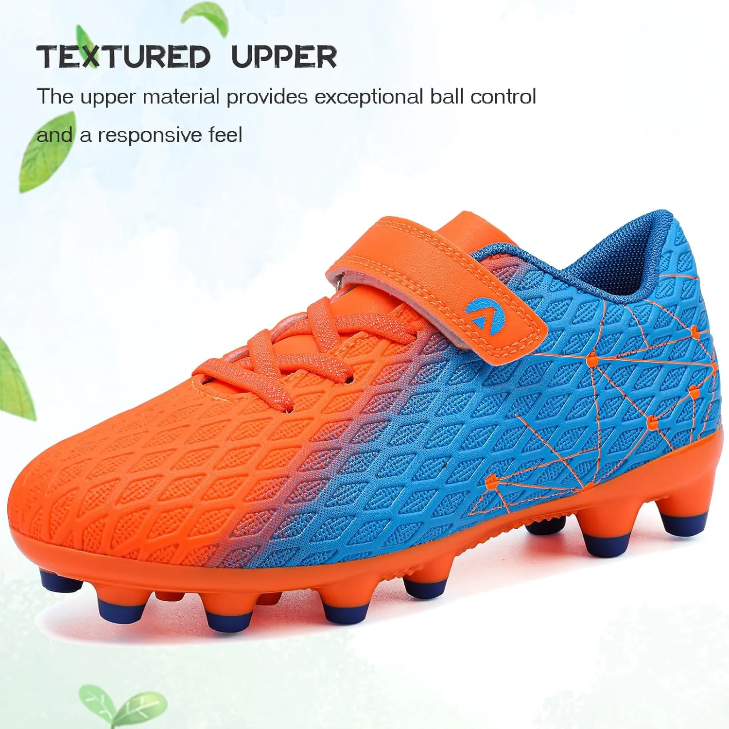 Kids Soccer Cleats Boys Girls Firm Ground Soccer FG/AG Soccer Athletic Outdoor Football Shoes Youth Turf Soccer Cleat Soccer Shoes for Little/Big Kid