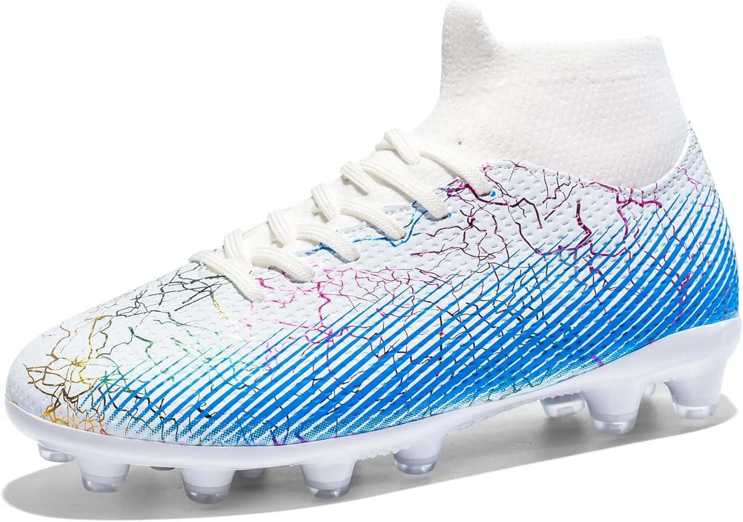 Kid's Soccer Cleats Boys Girls Football Shoes Youth Soccer Shoes High-Top Outdoor Training AG