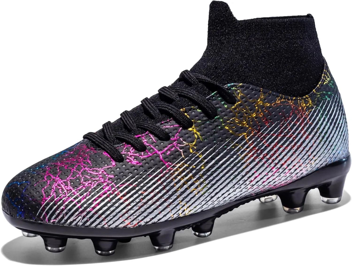 Kid's Soccer Cleats Boys Girls Football Shoes Youth Soccer Shoes High-Top Outdoor Training AG
