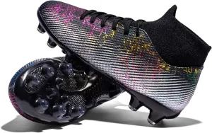 Kid's Soccer Cleats Boys Girls Football Shoes Youth Soccer Shoes High-Top Outdoor Training AG