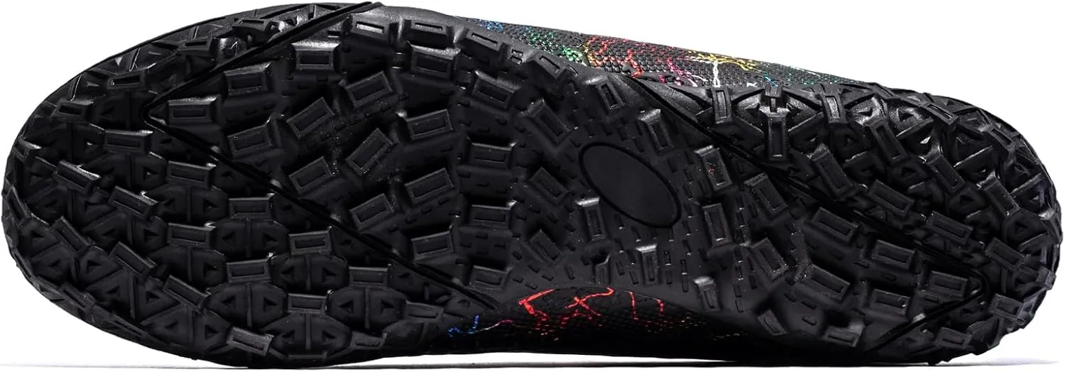 Kids Soccer Shoes Indoor Futsal Turf Youth Soccer Cleats Boys TF High-Top Football Boots for Training Outdoor Indoor