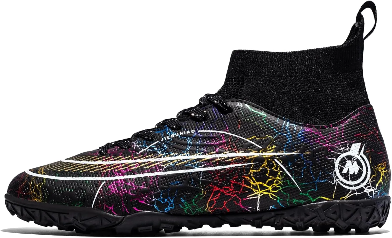 Kids Soccer Shoes Indoor Futsal Turf Youth Soccer Cleats Boys TF High-Top Football Boots for Training Outdoor Indoor