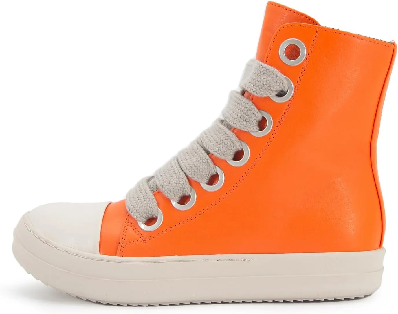 Kluolandi Fashion High Top Sneakers for Women Wide Lace Up Black White Platform Sneaker Shoes with Zipper