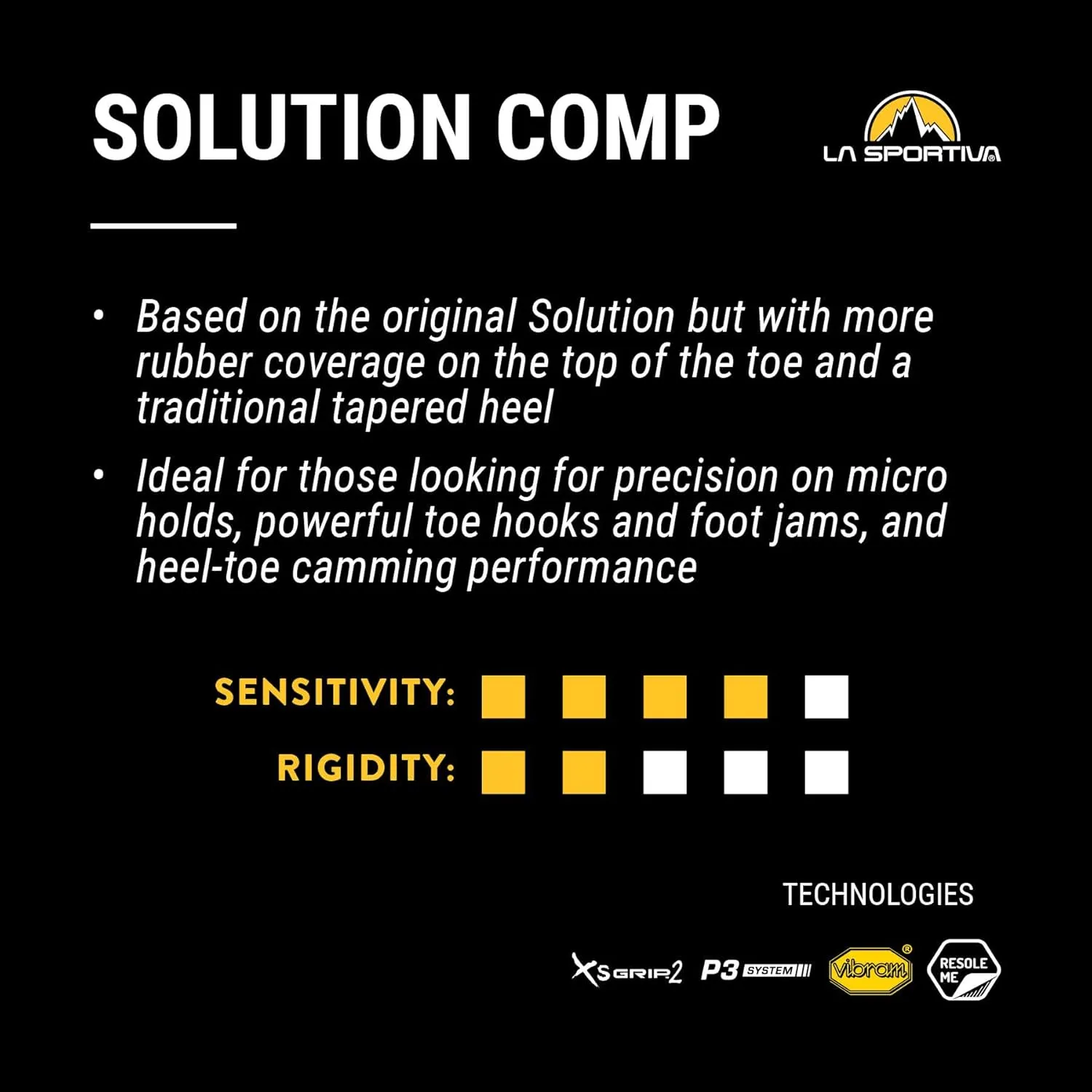 La Sportiva Mens Solution Comp Rock Climbing Shoes