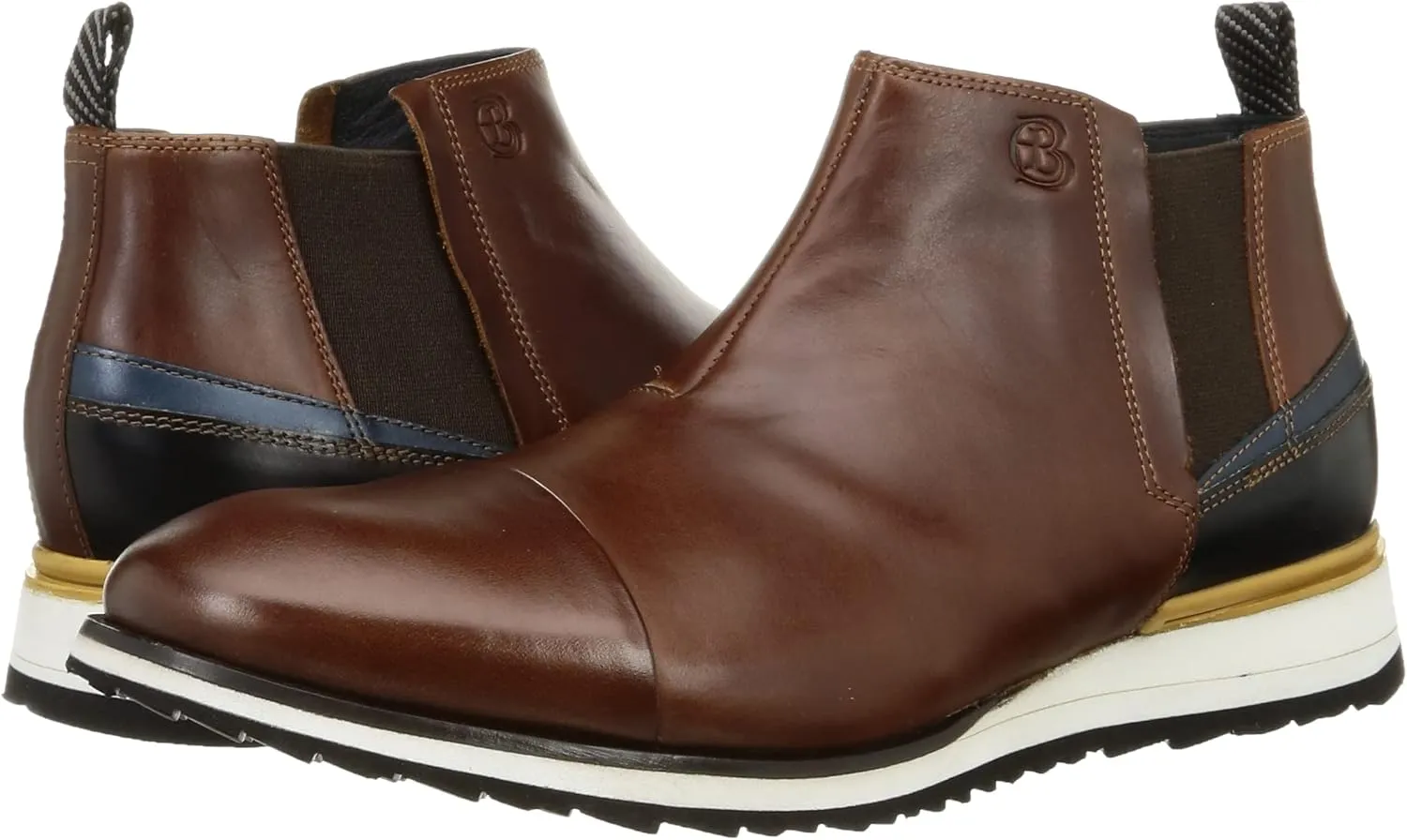 LANVIN en Bleu Men's High Top Sneaker