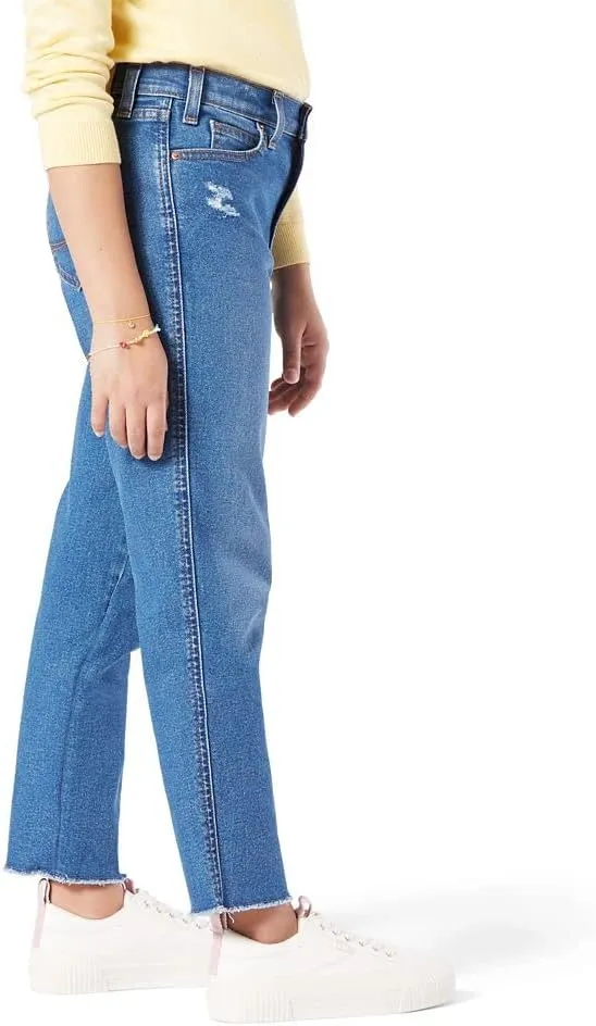 Levi Strauss Signature Gold Girls' High Rise Ankle Straight Jeans