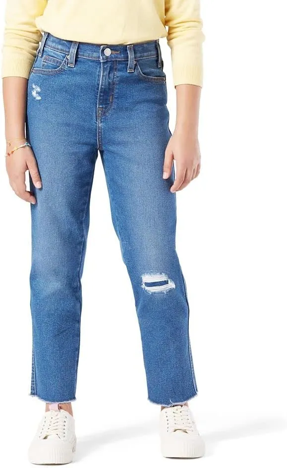 Levi Strauss Signature Gold Girls' High Rise Ankle Straight Jeans