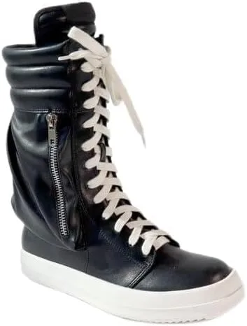Liliana Women's High Top Fashion Sneaker Lace Up Street Shoes with Side Pocket Racer-1