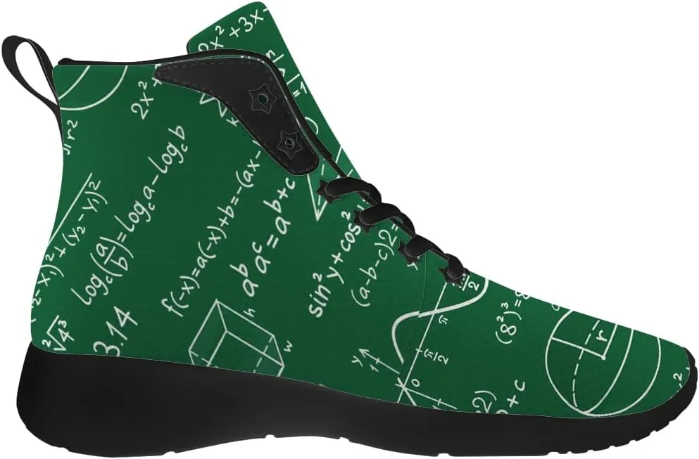 Math Shoes for Men Women Teacher High Top Sneakers Walking Shoes Gifts for Mom Dad